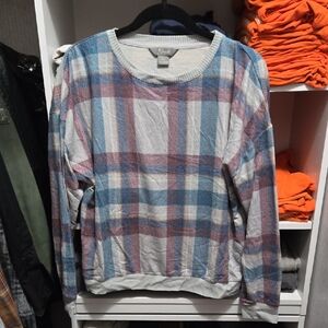 Natural Reflections Women's Multicolor Plaid Crewneck Sweater